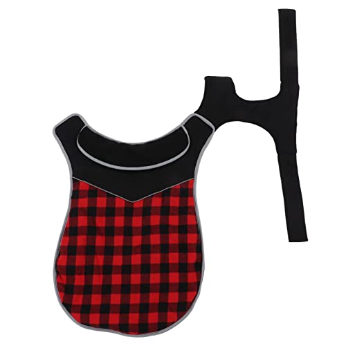 Haustierhundmantel wasserdichte Winddichte reflektierende Winter warme Gitterhundjacke Britische Polyester Plüsch einstellbar für kleine mittelgroße Hunde Innen im Freien im Freien (XL) von MMABEUTF