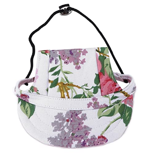 Hunde Baseballkappe Verstellbare Sonnenschutz Baseballhut für Outdoor -Aktivitäten (Blumenform s) von MMABEUTF