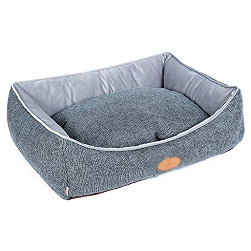 MMAWN Selbstwärmendes Haustierbett for Small Medium Dog Plush Rectangle Nest Puppy Schlafsack Kissen (Size : L-90 * 70 * 27cm) von MMAWN