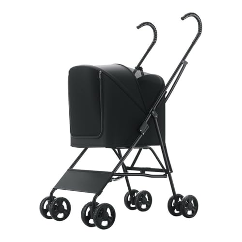 Haustier-Buggy, Reise-Haustier-Buggy, faltbarer kleiner und mittelgroßer Hunde-/Katzenwagen mit Aufbewahrungskorb, Sicherheitsgurt und Getränkehalter, 4 Räder, Welpen-Kinderwagen C, 93 x 76 x 42 cm(A) Haustier-Buggy, Reise-Haustier-Buggy, faltbarer kleiner und mittelgroßer Hunde-/Katzenwagen mit Aufbewahrungskorb, Sicherheitsgurt und Getränkehalter, 4 Räder, Welpen-Kinderwagen C, 93 x 76 x 42 cm(A) von MMBUY