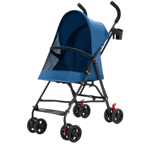 Haustier-Buggy, Reise-Haustier-Buggy, faltbarer kleiner und mittelgroßer Hunde-/Katzenwagen mit Aufbewahrungskorb, Sicherheitsgurt und Getränkehalter, 4 Räder, Welpen-Kinderwagen D, 97 x 55 x 45 cm(C) Haustier-Buggy, Reise-Haustier-Buggy, faltbarer kleiner und mittelgroßer Hunde-/Katzenwagen mit Aufbewahrungskorb, Sicherheitsgurt und Getränkehalter, 4 Räder, Welpen-Kinderwagen D, 97 x 55 x 45 cm(C) von MMBUY