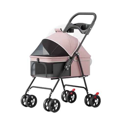 Haustier-Buggy, Reise-Haustier-Buggy, faltbarer kleiner und mittelgroßer Hunde-/Katzenwagen mit Aufbewahrungskorb, Sicherheitsgurt und Getränkehalter, Welpen-Kinderwagen mit 4 Rädern A, 96 * 68 * 49 c Haustier-Buggy, Reise-Haustier-Buggy, faltbarer kleiner und mittelgroßer Hunde-/Katzenwagen mit Aufbewahrungskorb, Sicherheitsgurt und Getränkehalter, Welpen-Kinderwagen mit 4 Rädern A, 96 * 68 * 49 c von MMBUY