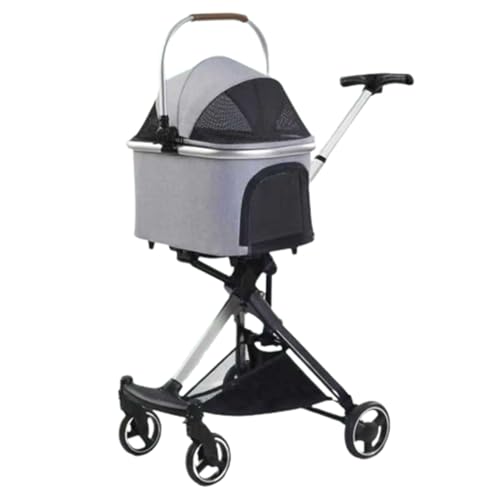 Haustier-Buggy, Reise-Haustier-Buggy, faltbarer kleiner und mittelgroßer Hunde-/Katzenwagen mit Aufbewahrungskorb, Sicherheitsgurt und Getränkehalter, Welpen-Kinderwagen mit 4 Rädern A, 99 * 54 * 48 c Haustier-Buggy, Reise-Haustier-Buggy, faltbarer kleiner und mittelgroßer Hunde-/Katzenwagen mit Aufbewahrungskorb, Sicherheitsgurt und Getränkehalter, Welpen-Kinderwagen mit 4 Rädern A, 99 * 54 * 48 c von MMBUY