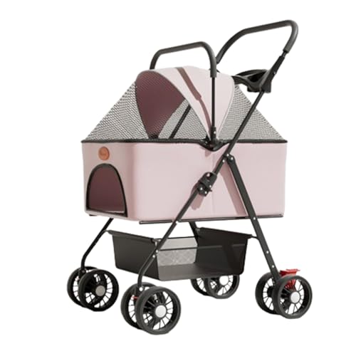 Haustier-Buggy, Reise-Haustier-Buggy, faltbarer kleiner und mittelgroßer Hunde-/Katzenwagen mit Aufbewahrungskorb, Sicherheitsgurt und Getränkehalter, Welpen-Kinderwagen mit 4 Rädern B, 97 * 60 * 49 c Haustier-Buggy, Reise-Haustier-Buggy, faltbarer kleiner und mittelgroßer Hunde-/Katzenwagen mit Aufbewahrungskorb, Sicherheitsgurt und Getränkehalter, Welpen-Kinderwagen mit 4 Rädern B, 97 * 60 * 49 c von MMBUY
