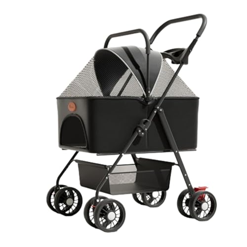Haustier-Buggy, Reise-Haustier-Buggy, faltbarer kleiner und mittelgroßer Hunde-/Katzenwagen mit Aufbewahrungskorb, Sicherheitsgurt und Getränkehalter, Welpen-Kinderwagen mit 4 Rädern B, 97 * 60 * 49 c Haustier-Buggy, Reise-Haustier-Buggy, faltbarer kleiner und mittelgroßer Hunde-/Katzenwagen mit Aufbewahrungskorb, Sicherheitsgurt und Getränkehalter, Welpen-Kinderwagen mit 4 Rädern B, 97 * 60 * 49 c von MMBUY