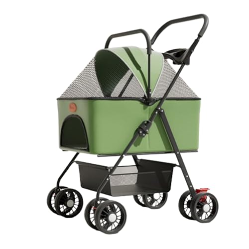 Haustier-Buggy, Reise-Haustier-Buggy, faltbarer kleiner und mittelgroßer Hunde-/Katzenwagen mit Aufbewahrungskorb, Sicherheitsgurt und Getränkehalter, Welpen-Kinderwagen mit 4 Rädern B, 97 * 60 * 49 c Haustier-Buggy, Reise-Haustier-Buggy, faltbarer kleiner und mittelgroßer Hunde-/Katzenwagen mit Aufbewahrungskorb, Sicherheitsgurt und Getränkehalter, Welpen-Kinderwagen mit 4 Rädern B, 97 * 60 * 49 c von MMBUY