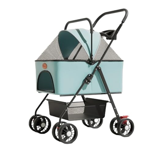 Haustier-Buggy, Reise-Haustier-Buggy, faltbarer kleiner und mittelgroßer Hunde-/Katzenwagen mit Aufbewahrungskorb, Sicherheitsgurt und Getränkehalter, Welpen-Kinderwagen mit 4 Rädern B, 97 * 60 * 49 c Haustier-Buggy, Reise-Haustier-Buggy, faltbarer kleiner und mittelgroßer Hunde-/Katzenwagen mit Aufbewahrungskorb, Sicherheitsgurt und Getränkehalter, Welpen-Kinderwagen mit 4 Rädern B, 97 * 60 * 49 c von MMBUY