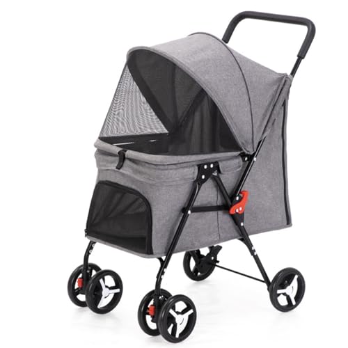 Haustier-Buggy, Reise-Haustier-Buggy, faltbarer kleiner und mittelgroßer Hunde-/Katzenwagen mit Aufbewahrungskorb, Sicherheitsgurt und Getränkehalter, Welpen-Kinderwagen mit 4 Rädern D, 88 * 57 * 46 c Haustier-Buggy, Reise-Haustier-Buggy, faltbarer kleiner und mittelgroßer Hunde-/Katzenwagen mit Aufbewahrungskorb, Sicherheitsgurt und Getränkehalter, Welpen-Kinderwagen mit 4 Rädern D, 88 * 57 * 46 c von MMBUY