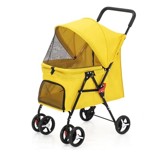 Haustier-Buggy, Reise-Haustier-Buggy, faltbarer kleiner und mittelgroßer Hunde-/Katzenwagen mit Aufbewahrungskorb, Sicherheitsgurt und Getränkehalter, Welpen-Kinderwagen mit 4 Rädern D, 88 * 57 * 46 c Haustier-Buggy, Reise-Haustier-Buggy, faltbarer kleiner und mittelgroßer Hunde-/Katzenwagen mit Aufbewahrungskorb, Sicherheitsgurt und Getränkehalter, Welpen-Kinderwagen mit 4 Rädern D, 88 * 57 * 46 c von MMBUY