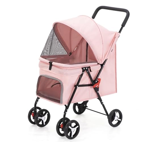 Haustier-Buggy, Reise-Haustier-Buggy, faltbarer kleiner und mittelgroßer Hunde-/Katzenwagen mit Aufbewahrungskorb, Sicherheitsgurt und Getränkehalter, Welpen-Kinderwagen mit 4 Rädern D, 88 * 57 * 46 c Haustier-Buggy, Reise-Haustier-Buggy, faltbarer kleiner und mittelgroßer Hunde-/Katzenwagen mit Aufbewahrungskorb, Sicherheitsgurt und Getränkehalter, Welpen-Kinderwagen mit 4 Rädern D, 88 * 57 * 46 c von MMBUY