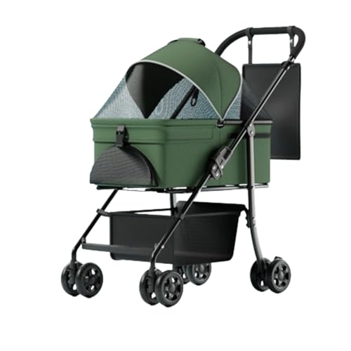 Haustier-Buggy, Reise-Haustier-Buggy, faltbarer kleiner und mittelgroßer Hunde-/Katzenwagen mit Aufbewahrungskorb, Sicherheitsgurt und Getränkehalter, Welpen-Kinderwagen mit 4 Rädern E, 93 * 66 * 46 c Haustier-Buggy, Reise-Haustier-Buggy, faltbarer kleiner und mittelgroßer Hunde-/Katzenwagen mit Aufbewahrungskorb, Sicherheitsgurt und Getränkehalter, Welpen-Kinderwagen mit 4 Rädern E, 93 * 66 * 46 c von MMBUY