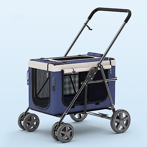 Haustier-Kinderwagen, Abnehmbarer Haustier-Trolley, Faltbarer Laufwagen for Katzen und Hunde, Abnehmbarer Haustier-Hundekäfig, Reise-Rucksack for Haustiere - Geeignet for Spazierengehen oder Reisen mi Haustier-Kinderwagen, Abnehmbarer Haustier-Trolley, Faltbarer Laufwagen for Katzen und Hunde, Abnehmbarer Haustier-Hundekäfig, Reise-Rucksack for Haustiere - Geeignet for Spazierengehen oder Reisen mi von MMBUY