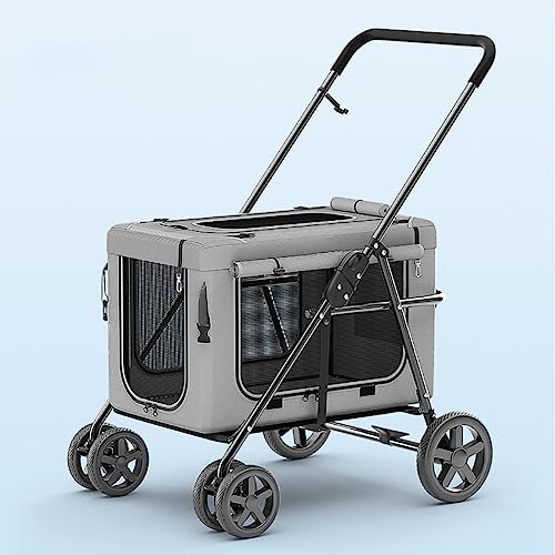 Haustier-Kinderwagen, Abnehmbarer Haustier-Trolley, Faltbarer Laufwagen for Katzen und Hunde, Abnehmbarer Haustier-Hundekäfig, Reise-Rucksack for Haustiere - Geeignet for Spazierengehen oder Reisen mi Haustier-Kinderwagen, Abnehmbarer Haustier-Trolley, Faltbarer Laufwagen for Katzen und Hunde, Abnehmbarer Haustier-Hundekäfig, Reise-Rucksack for Haustiere - Geeignet for Spazierengehen oder Reisen mi von MMBUY