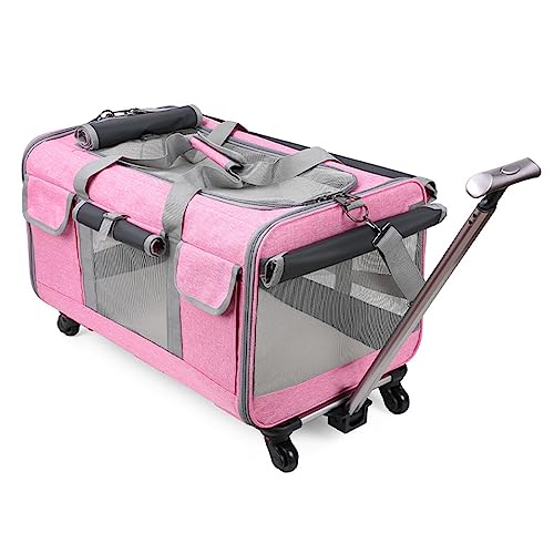 Haustier-Kinderwagen, faltbarer Haustier-Rucksack for Katzen und Hunde, mit Teleskopgriff, abnehmbarer Reisetasche for Haustiere, Trolley for kleine und mittelgroße Haustiere, Katzen und Hunde – die R Haustier-Kinderwagen, faltbarer Haustier-Rucksack for Katzen und Hunde, mit Teleskopgriff, abnehmbarer Reisetasche for Haustiere, Trolley for kleine und mittelgroße Haustiere, Katzen und Hunde – die R von MMBUY