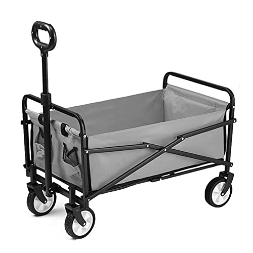 Kinderwagen for Haustiere, Reisekinderwagen for Haustiere, zusammenklappbarer Kinderwagen for große Hunde, 4 Räder, stoßfest, langlebig, waschbar, Rot (Farbe: Blau)(Gris) von MMBUY