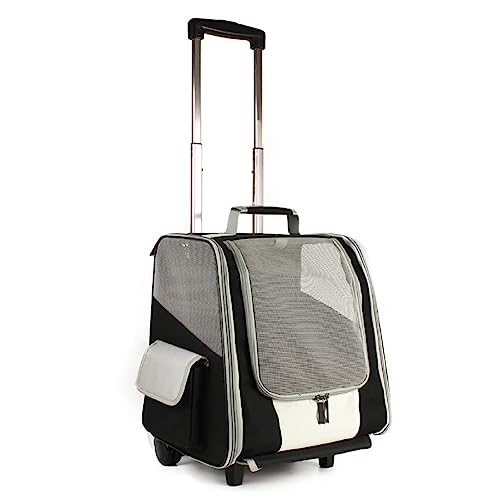 Kinderwagen for Haustiere, Trolley-Rucksack, Reisekäfig for Katzen, Hunde und Kaninchen, Welpentragetasche for Camping im Freien, Wagen for Katzen und Welpen – mit Aufbewahrungstasche und Belüftungslo Kinderwagen for Haustiere, Trolley-Rucksack, Reisekäfig for Katzen, Hunde und Kaninchen, Welpentragetasche for Camping im Freien, Wagen for Katzen und Welpen – mit Aufbewahrungstasche und Belüftungslo von MMBUY