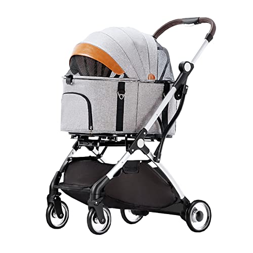 Kinderwagen for Haustiere, mit schwimmenden Reifen, separatem Käfig, Schnallendesign, Aufbewahrungskorb, Rahmen aus leichter Aluminiumlegierung, maximale Belastung 15 kg Kinderwagen for Haustiere, mit schwimmenden Reifen, separatem Käfig, Schnallendesign, Aufbewahrungskorb, Rahmen aus leichter Aluminiumlegierung, maximale Belastung 15 kg von MMBUY