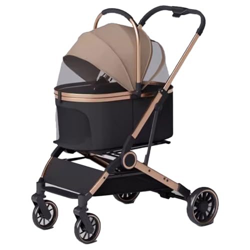 Kinderwagen for Haustiere, multifunktionaler Kinderwagen mit 4 Rädern, faltbarer Reiseträger for Haustiere for kleine/mittelgroße Hunde und Katzen, abnehmbare tragbare Haustiertasche, Aufbewahrungskor Kinderwagen for Haustiere, multifunktionaler Kinderwagen mit 4 Rädern, faltbarer Reiseträger for Haustiere for kleine/mittelgroße Hunde und Katzen, abnehmbare tragbare Haustiertasche, Aufbewahrungskor von MMBUY