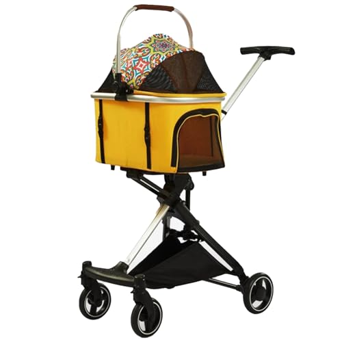Kinderwagen for Haustiere, multifunktionaler Kinderwagen mit 4 Rädern, zusammenklappbarer Reiseträger for Haustiere for kleine/mittelgroße Hunde und Katzen, abnehmbare tragbare Haustiertasche, Aufbewa Kinderwagen for Haustiere, multifunktionaler Kinderwagen mit 4 Rädern, zusammenklappbarer Reiseträger for Haustiere for kleine/mittelgroße Hunde und Katzen, abnehmbare tragbare Haustiertasche, Aufbewa von MMBUY