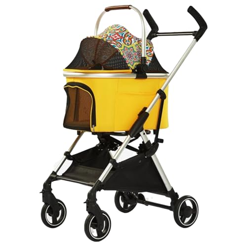 Kinderwagen for Haustiere, multifunktionaler Kinderwagen mit 4 Rädern, zusammenklappbarer Reiseträger for Haustiere for kleine/mittelgroße Hunde und Katzen, abnehmbare tragbare Haustiertasche, Aufbewa Kinderwagen for Haustiere, multifunktionaler Kinderwagen mit 4 Rädern, zusammenklappbarer Reiseträger for Haustiere for kleine/mittelgroße Hunde und Katzen, abnehmbare tragbare Haustiertasche, Aufbewa von MMBUY