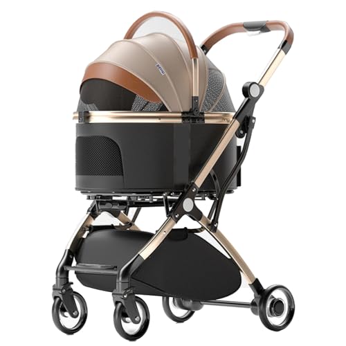 Kinderwagen for Haustiere, zusammenklappbarer Hundebuggy, zusammenklappbarer Kinderwagen for Haustiere, 4 Räder, Hunde-/Katzenwelpenbuggy mit abnehmbarer Reisetasche for kleine/mittelgroße Haustiere, Kinderwagen for Haustiere, zusammenklappbarer Hundebuggy, zusammenklappbarer Kinderwagen for Haustiere, 4 Räder, Hunde-/Katzenwelpenbuggy mit abnehmbarer Reisetasche for kleine/mittelgroße Haustiere, von MMBUY