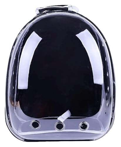 Vogelbauer, Vogelkäfig Leichte Reisetasche for kleine und mittelgroße Vögel, multifunktional, transparent, tragbar(Black-) von MMDXDLX