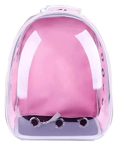 Vogelbauer, Vogelkäfig Leichte Reisetasche for kleine und mittelgroße Vögel, multifunktional, transparent, tragbar(Pink-Pack-b) von MMDXDLX
