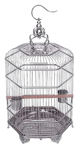 Vogelbauer, Vogelkäfig Leichter, tragbarer Reise-Vogelkäfig aus Edelstahl for kleine Haustiere, Vögel, tragbar von MMDXDLX