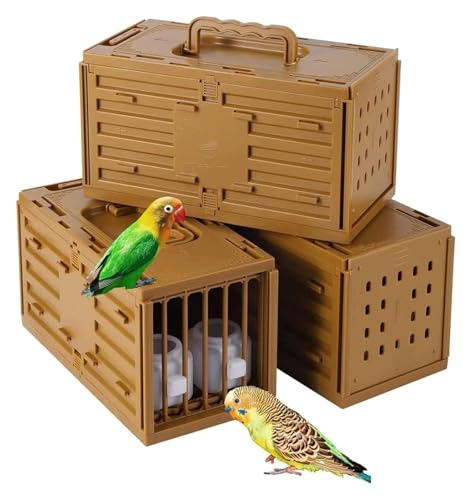 Vogelbauer, Vogelkäfig Vintage Rechteckige Pet Shop Display Vogel Haus Tragbare Reise Vogelkäfig for Kleine Vögel Tragbare(3-pc) von MMDXDLX