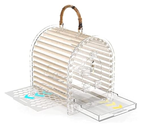 Vogelkäfig, Vogelkäfig, tragbar, für Papageien, die den Diebstahl beobachten, Vogelkäfig mit Griff, tragbar Vogelkäfig, Vogelkäfig, tragbar, für Papageien, die den Diebstahl beobachten, Vogelkäfig mit Griff, tragbar von MMDXDLX