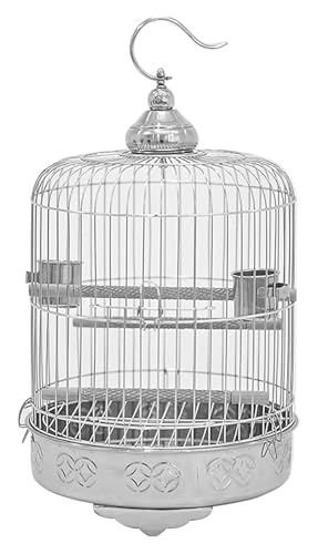 Vogelkäfig Wellensittich Käfig Tragbar Reise Kleiner Vogelkäfig Mit Rollständer Silber Vogelflugkäfig Für Papageiendrossel Tragbar Vogelkäfig Wellensittich Käfig Tragbar Reise Kleiner Vogelkäfig Mit Rollständer Silber Vogelflugkäfig Für Papageiendrossel Tragbar von MMDXDLX