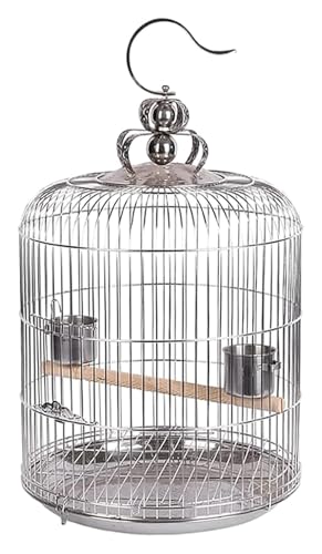 Vogelkäfig aus Edelstahl für Vögel, 42 cm von MMDXDLX