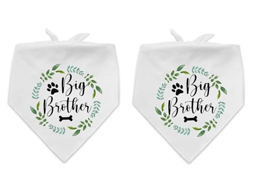 MMIAOO Hundehalstücher, Dreieckstuch, verstellbar, für kleine, mittelgroße und große Hunde, 2 Stück (Bruder) von MMIAOO