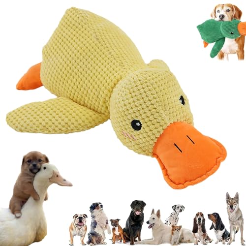 MMUNNA Zentric Quack-Quack Duck Dog Toy,Zentric Dog Toy,Zentric Plush Dog Toy,Dog Stuffed Animals Chew Toy,Quacking Duck Toy for Dog,Squeaky Dog Chew Toys (Yellow) von MMUNNA