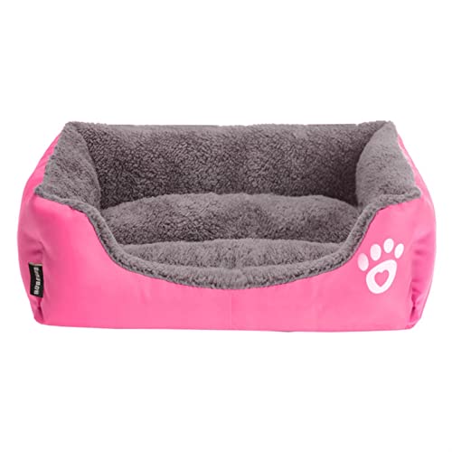 MNEVZX Hundebett Großes Hundebett, Haustierbetten für Hunde, Hundebetten, Haustierbett, Hundezubehör, Hundehütte, Haustierzubehör Haustierbett(Pink,M) von MNEVZX