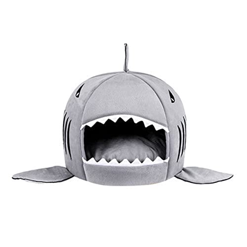 MNEVZX Hundebett Haustier-Katzenbett, weiches Haustierkissen, Hundehaus, Hai, für große Hunde, Zelt, Baumwolle, Kleiner Schlafsack Haustierbett(Gray Style A,XXS 15x18cm) von MNEVZX