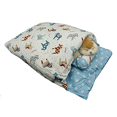 MNEVZX Hundebett Katzenbett Katzenstreu Schlafsack Heimbedarf Produkte für Katzen Großes Haustier Hundebett Katzenhaus Haustierbett(Tea Brown,S) von MNEVZX