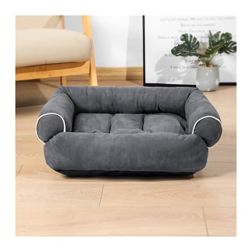 MNEVZX Hundebett Luxuriöses großes Hundeschlafsofa Hundebett Hundehütte Katzenmatten Schlafhütte für kleine und große Hunde Haustierbett(Dark Grey,2XL) von MNEVZX