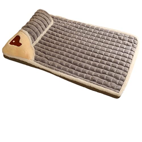 MNEVZX Hundebett Warmes Bett für kleine, mittelgroße Hunde, Fleece-Haustierunterlage mit Kissen, gemütliches Kissen für Welpen und Katzen Haustierbett(S3,50x35cm) von MNEVZX