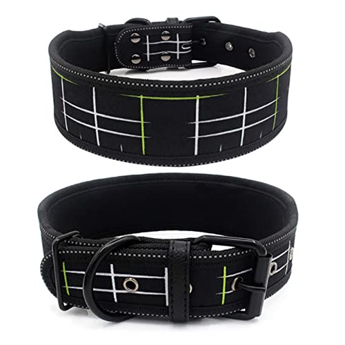 MNEVZX Hundeleine Verstellbares Hundehalsband mit Schnalle für kleine, mittelgroße Hunde, Pitbull-Leine, Hundekette Hundeleine zum Trainieren(Black,L) von MNEVZX