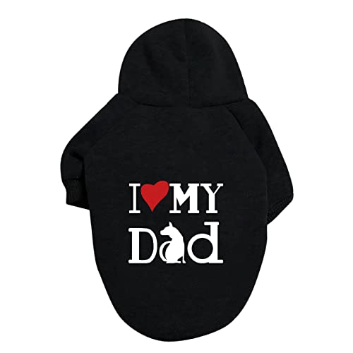 MNRIUOCII I Love My MOM Brief Druck Hundepullover Große und kleine Hundepullover Haustierpullover Hundekleidung Haustierkleidung Kleidung Shop Hundezubehör von MNRIUOCII