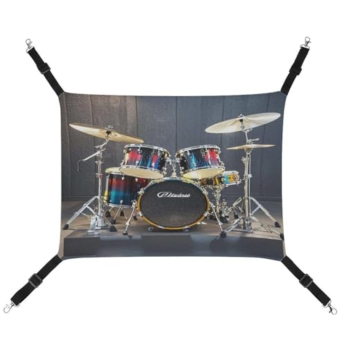 MNVTSKOP Cool Drum Set Haustier Hängematte Atmungsaktive Katze Hängende Hängematte mit verstellbaren Riemen und Metallhaken Plüsch Kleintier Weiches Versteck Bett für drinnen und draußen MNVTSKOP Cool Drum Set Haustier Hängematte Atmungsaktive Katze Hängende Hängematte mit verstellbaren Riemen und Metallhaken Plüsch Kleintier Weiches Versteck Bett für drinnen und draußen von MNVTSKOP
