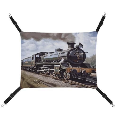 MNVTSKOP Dampflokomotive Zug Haustier Hängematte Atmungsaktive Katze Hängende Hängematte mit verstellbaren Riemen und Metallhaken Plüsch Kleintier Weiches Versteck Bett für drinnen und draußen MNVTSKOP Dampflokomotive Zug Haustier Hängematte Atmungsaktive Katze Hängende Hängematte mit verstellbaren Riemen und Metallhaken Plüsch Kleintier Weiches Versteck Bett für drinnen und draußen von MNVTSKOP
