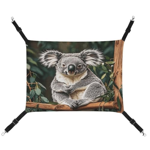 MNVTSKOP Die schöne Koala-Haustier-Hängematte, atmungsaktive Katzenhängematte mit verstellbaren Gurten und Metallhaken, Plüsch, kleines Tier, weiches Versteckbett für drinnen und draußen MNVTSKOP Die schöne Koala-Haustier-Hängematte, atmungsaktive Katzenhängematte mit verstellbaren Gurten und Metallhaken, Plüsch, kleines Tier, weiches Versteckbett für drinnen und draußen von MNVTSKOP