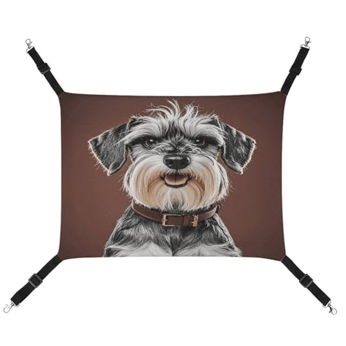 MNVTSKOP Entzückende Schnauzer-Haustier-Hängematte, atmungsaktive Katzenhängematte mit verstellbaren Gurten und Metallhaken, Plüsch, kleines Tier, weiches Versteckbett für drinnen und draußen MNVTSKOP Entzückende Schnauzer-Haustier-Hängematte, atmungsaktive Katzenhängematte mit verstellbaren Gurten und Metallhaken, Plüsch, kleines Tier, weiches Versteckbett für drinnen und draußen von MNVTSKOP
