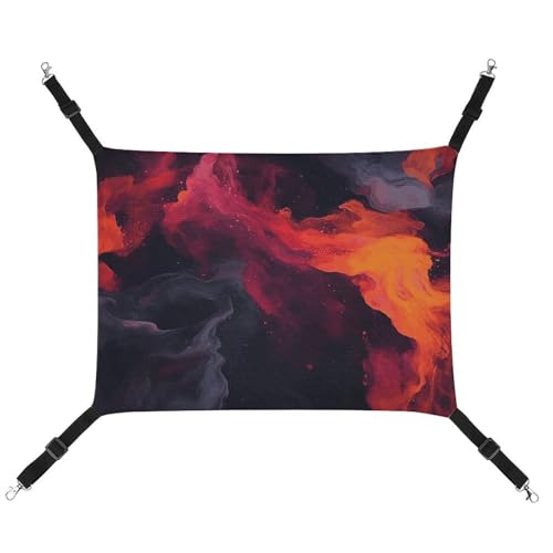MNVTSKOP Flüssige Aquarell-Haustier-Hängematte, atmungsaktiv, Katzenhängematte mit verstellbaren Riemen und Metallhaken, Plüsch, kleines Tier, weiches Versteckbett für drinnen und draußen MNVTSKOP Flüssige Aquarell-Haustier-Hängematte, atmungsaktiv, Katzenhängematte mit verstellbaren Riemen und Metallhaken, Plüsch, kleines Tier, weiches Versteckbett für drinnen und draußen von MNVTSKOP