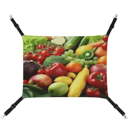 MNVTSKOP Frisches Gemüse, Obst, Haustier-Hängematte, atmungsaktive Katzenhängematte mit verstellbaren Gurten und Metallhaken, Plüsch, kleines Tier, weiches Versteckbett für drinnen und draußen MNVTSKOP Frisches Gemüse, Obst, Haustier-Hängematte, atmungsaktive Katzenhängematte mit verstellbaren Gurten und Metallhaken, Plüsch, kleines Tier, weiches Versteckbett für drinnen und draußen von MNVTSKOP