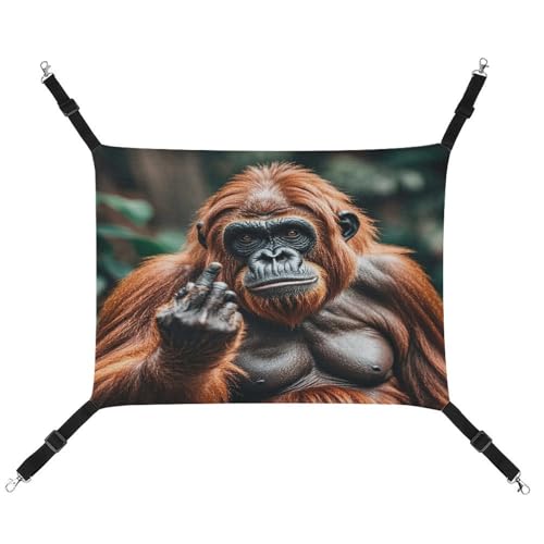 MNVTSKOP Gorillas Haustier-Hängematte, atmungsaktive Katzenhängematte mit verstellbaren Gurten und Metallhaken, Plüsch, kleines Tier, weiches Versteckbett für drinnen und draußen MNVTSKOP Gorillas Haustier-Hängematte, atmungsaktive Katzenhängematte mit verstellbaren Gurten und Metallhaken, Plüsch, kleines Tier, weiches Versteckbett für drinnen und draußen von MNVTSKOP