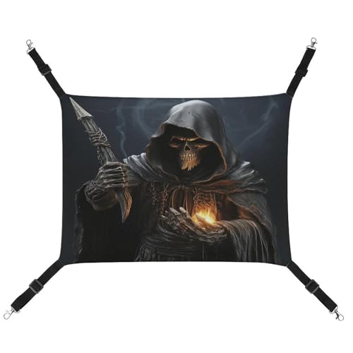 MNVTSKOP Grim Reaper Haustier-Hängematte, atmungsaktive Katzenhängematte mit verstellbaren Gurten und Metallhaken, Plüsch, kleines Tier, weiches Versteckbett für drinnen und draußen MNVTSKOP Grim Reaper Haustier-Hängematte, atmungsaktive Katzenhängematte mit verstellbaren Gurten und Metallhaken, Plüsch, kleines Tier, weiches Versteckbett für drinnen und draußen von MNVTSKOP