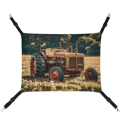 MNVTSKOP Hängematte für alte Traktorfotos, Bauernhof, Haustier-Hängematte, atmungsaktive Katzenhängematte mit verstellbaren Gurten und Metallhaken, Plüsch, kleines Tier, weiches Versteck für drinnen MNVTSKOP Hängematte für alte Traktorfotos, Bauernhof, Haustier-Hängematte, atmungsaktive Katzenhängematte mit verstellbaren Gurten und Metallhaken, Plüsch, kleines Tier, weiches Versteck für drinnen von MNVTSKOP